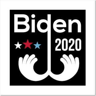 Joe Biden Hands Hugs 2020 Funny Election Posters and Art